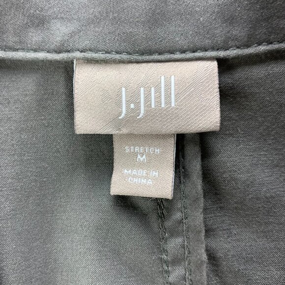 J Jill Blazer Jacket Gray Medium Lightweight Casual Stretch Two Button Workwear - Picture 5 of 14